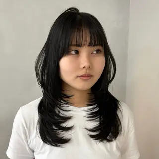 セミロング カラー 💖韓国風💖 レイヤー/LISAのヘアスタイル