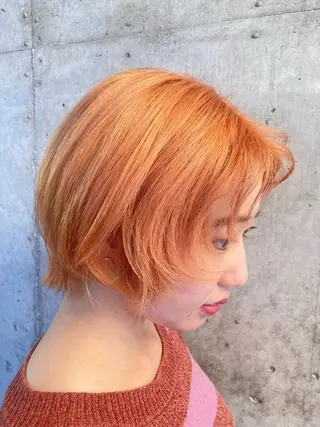 セミロング カラー 横浜美容室/暖色系 michika🌹のヘアスタイル