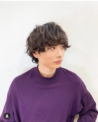 パーマ メンズ カズキ🌼曲がる 縮毛矯正のヘアスタイル