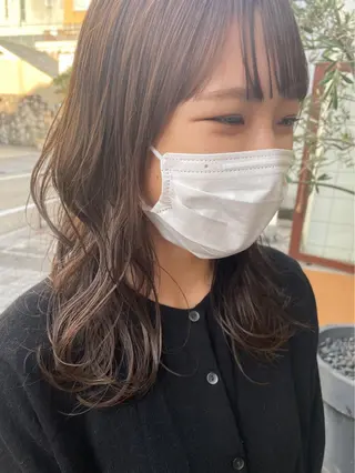 セミロング カラー ヘアアレンジ 溝口 ひなこのマツエク・マツパデザイン