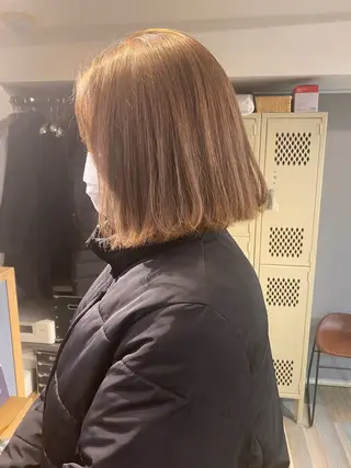 ミディアム カラー ブリーチなしベージュ カラー✨Takeのヘアスタイル