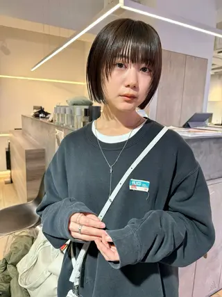 ショート カラー ボブ/パーマ 古家 佑真のヘアスタイル