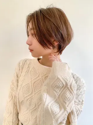 ショート カラー 似合わせボブ🌟 艶髪特化💗村松優斗のヘアスタイル