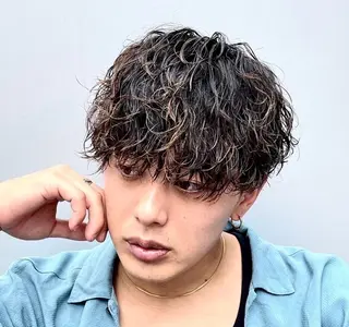 ショート パーマ メンズ 恵比寿メンズカット モデル無料/かずきのヘアスタイル