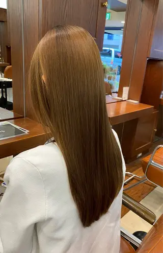 セミロング パーマ 長谷川 礼子のヘアスタイル
