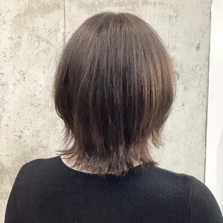 ミディアム カラー ヘアアレンジ/柔らか 艶カラー/AKARIのヘアスタイル