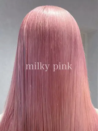 ロング カラー 広島:ミルキーカラー tsumaのヘアスタイル