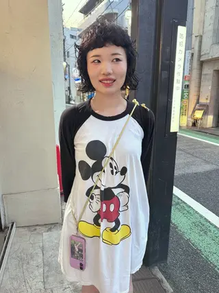 ショート カラー パーマ ヘアアレンジ 丸山渉/表参道 レイヤーボブのヘアスタイル