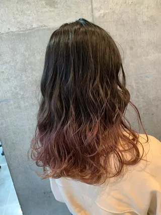 セミロング カラー 天野 開のヘアスタイル