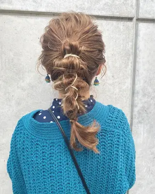 セミロング カラー miho 🌼🌼🌼のヘアスタイル