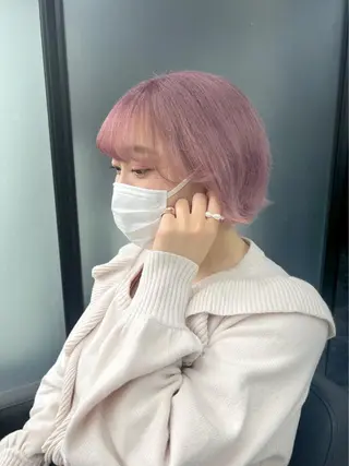 ショート カラー 髪質改善/堀江 ケアカラーtoshiのヘアスタイル
