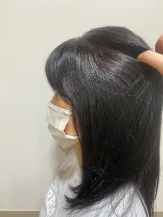 セミロング カラー TJ天気予報5mm 森　瑞希のヘアスタイル