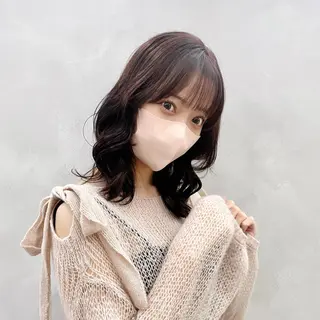 ミディアム カラー 髪質改善⌇透明感 カラー⌇川上葵のヘアスタイル