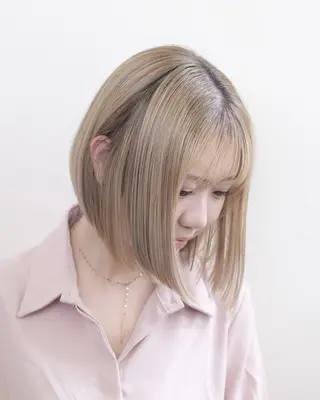 ミディアム カラー 間瀬玲央 ルプラボウ メンズ／ショートのヘアスタイル