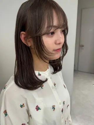 ミディアム カラー 高畑 恵莉 👒 暖色 / 艶髪 🧺のヘアスタイル