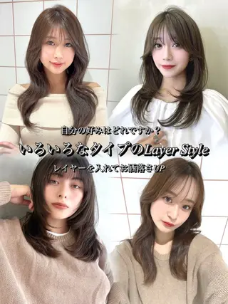 ロング 色気レイヤースタイル 洒落色気ヘアマサトのヘアスタイル
