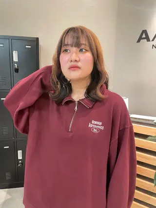 ミディアム カラー 久保田 千尋のヘアスタイル