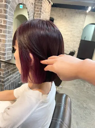 ミディアム カラー 艶カラー/インナー /グラデ/大西小百合のヘアスタイル