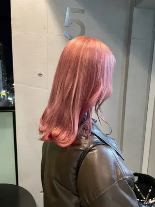 ミディアム 抜け感ハイトーン/ ボブ/Ririnaのヘアスタイル