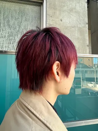 ミディアム カラー メンズ 久木原 ゆりのヘアスタイル
