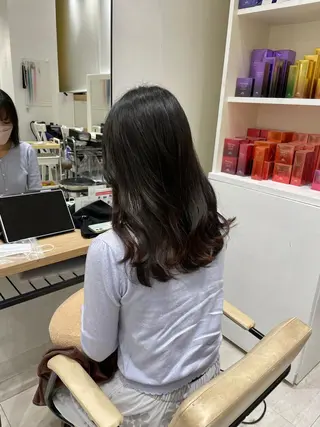 ミディアム 韓国風ハッシュカット 似合わせレイヤー池袋のヘアスタイル