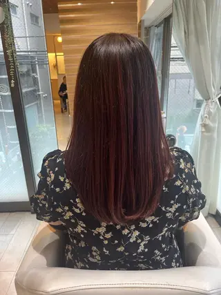 ロング 須藤 百合香のヘアスタイル