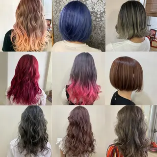 ミディアム カラー ヘアアレンジ きむえり/髪質改善 /うねり広がり改善のヘアスタイル