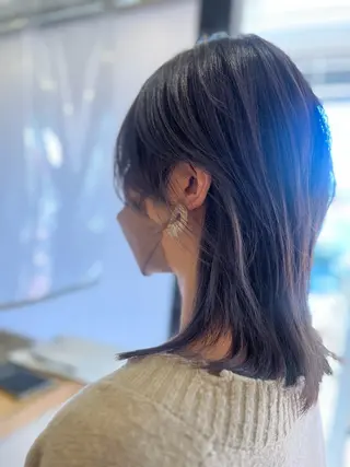 セミロング カラー ◎ハイトーンカラー◎ 💫江口沙季💫のヘアスタイル