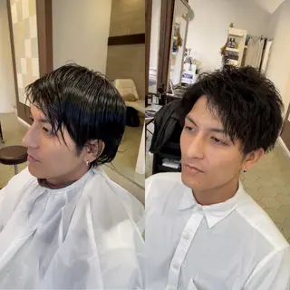 ショート パーマ メンズ 堤太志 メンズパーマ特化のヘアスタイル