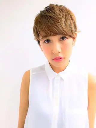 ショート カラー パーマ ヘアアレンジ メンズ キッズ ネイル マツエク・マツパ EnBlesS西宮 マンツーマン神道有基のヘアスタイル