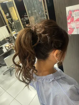 セミロング 量産ヘアセット/ ヘアメAyakaのヘアスタイル