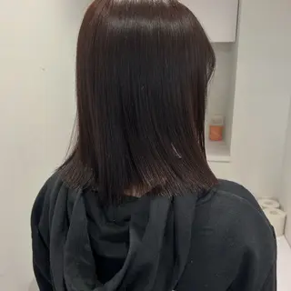 ミディアム ハルカ 透明感カラー 美髪縮毛矯正🥣のヘアスタイル