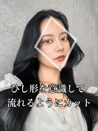 セミロング 映える顔まわり/前髪 特化 💗 ユキマのヘアスタイル