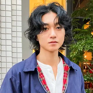 ミディアム パーマ メンズ ボブ特化美容師/ ボブパーマ/ミツイのヘアスタイル