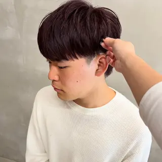 メンズ 瑠己杏 :ボブ/ ハイトーンワンカラーのヘアスタイル