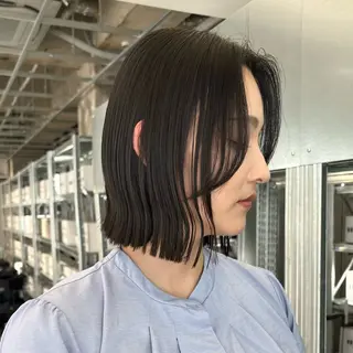 ミディアム カラー ✨縮毛矯正/ボブ✨ 佐藤 さくらのヘアスタイル