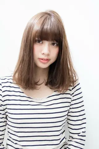 ミディアム セミロング カラー 内藤 達也のヘアスタイル