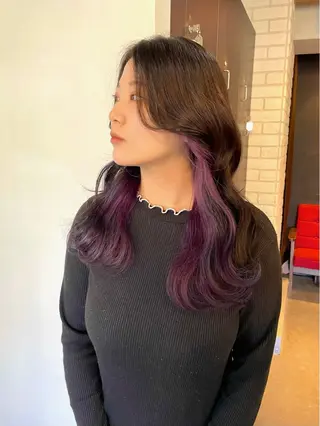 セミロング 横山 奈央のヘアスタイル