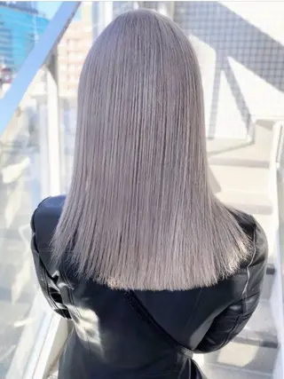 ミディアム カラー ヘアアレンジ vizz by el yts 北谷エクステのヘアスタイル