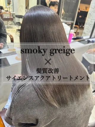 セミロング カラー 髪質改善/縮毛矯正/ 艶髪/春山良太のヘアスタイル