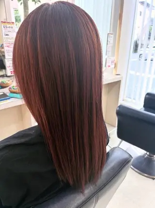 セミロング カラー 若松 絵美のヘアスタイル