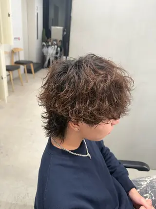 パーマ メンズ 深谷 侑亮のヘアスタイル