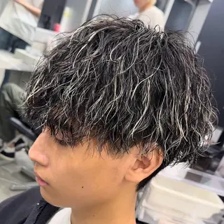 ミディアム カラー ヘアアレンジ メンズ fifth 石川 凪のヘアスタイル