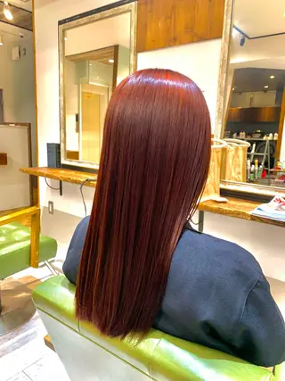 セミロング カラー rinrin 天文館のヘアスタイル