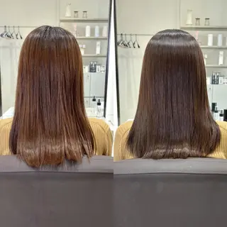 ミディアム EIGHT plum TOKIOリミテッドのヘアスタイル