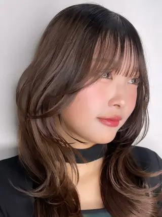 セミロング 剣持友希/ifh iizuka/高崎のヘアスタイル