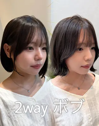 ミディアム レイヤー/艶髪/ボブ /くびれ/伊藤　勇司のヘアスタイル