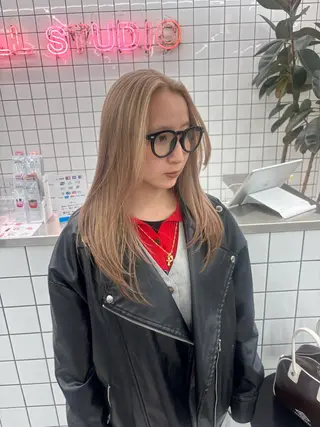 ロング カラー 夕羽夢🍓矢場/ 透明感カラーのヘアスタイル