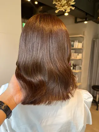 ミディアム カラー うる艶カラー/恵比寿 ベージュ/丸山陽平のヘアスタイル