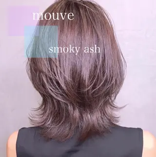 ミディアム カラー AKI アキのヘアスタイル